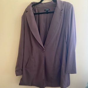 Torrid dusty purple long line blazer